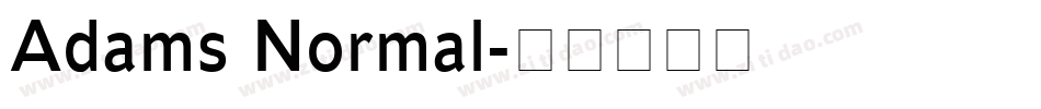 Adams Normal字体转换